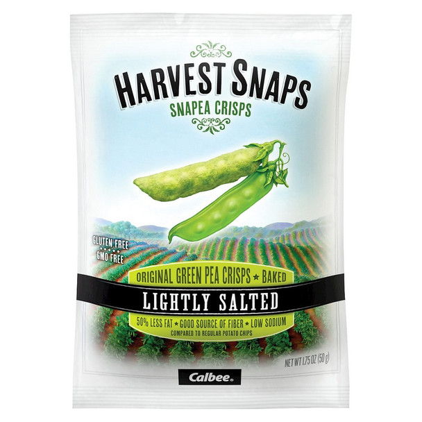 Calbee Snapea Crisp - Hrvst Snaps Lightly Salt - Case of 36 - 2 OZ