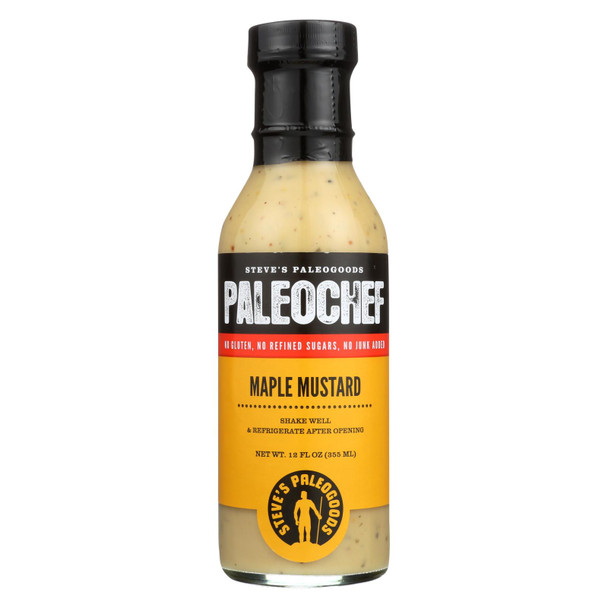 Steve's Paleogoods Paleochef Maple Mustard  - Case of 6 - 12 OZ