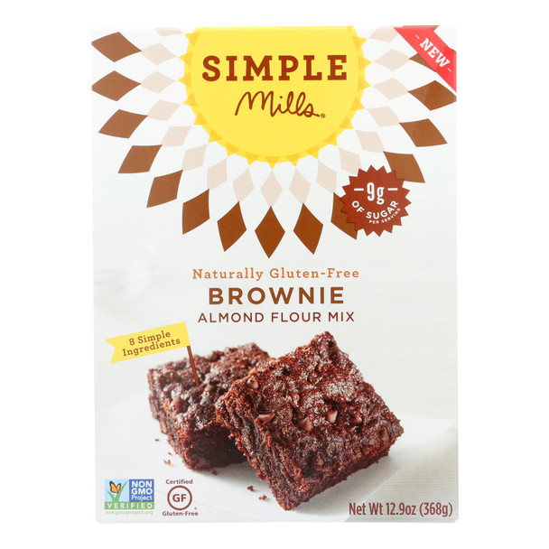 Simple Mills - Brownie Mix Almond Flour - Case of 6 - 12.9 OZ