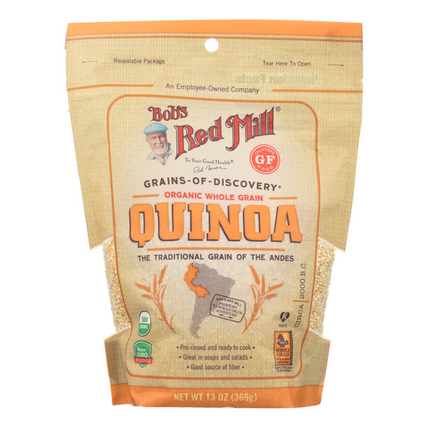 Bob's Red Mill Organic Whole Grain Quinoa - Case of 6 - 13 OZ