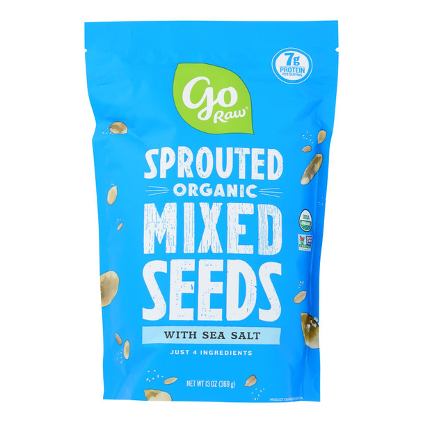 Go Raw - Seeds Sea Salt Mix Sprtd - Case of 6 - 13 OZ
