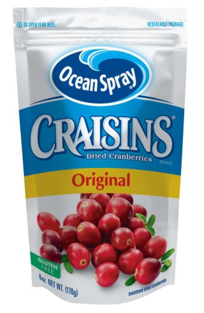 Ocean Spray Craisins Dried Cranberries - Case of 12 - 6 OZ