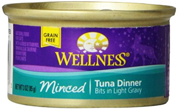 Wellness Pet Products - Cat Can Minced Tuna Dinnr - Case of 24 - 3 OZ