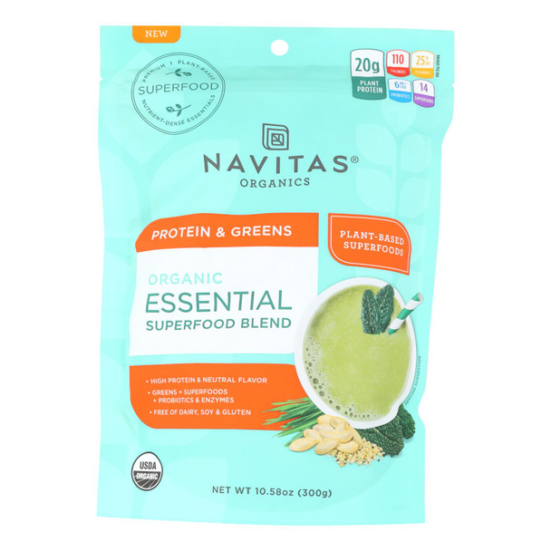 Navitas Naturals - Essntl Blend Prot&grn - Case of 6 - 10.58 OZ