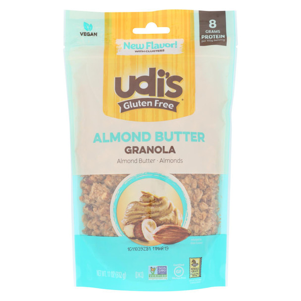 Udi's Almond Butter Gluten Free Granola - Case of 6 - 11 OZ