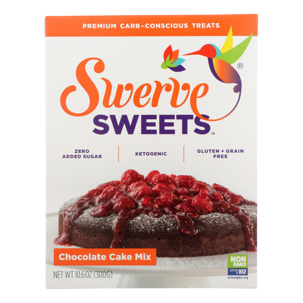Swerve Sweets Chocolate Cake Mix - Case of 6 - 10.6 OZ