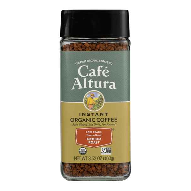 Cafe Altura Fair Trade Freeze Dried Organic  - Case of 6 - 3.53 OZ