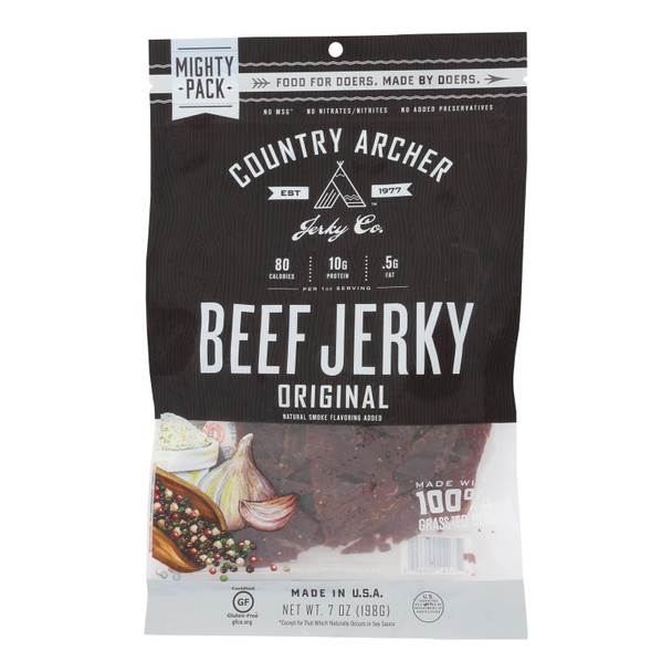 Country Archer - Beef Jerky Original - Case of 8 - 7 OZ