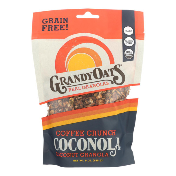 Grandy Oats - Granola Coconola Coffee - Case of 6 - 9 OZ