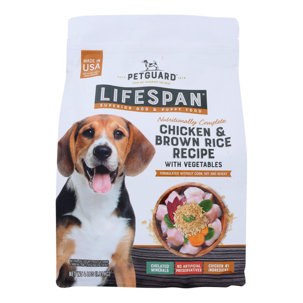 Petguard - Dog Lifespan Dry Chicken - 1 Each - 4 LB