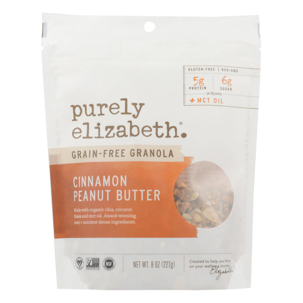 Purely Elizabeth - Gran Gluten Free Cinnamon Peanut Butter - Case of 6 - 8 OZ