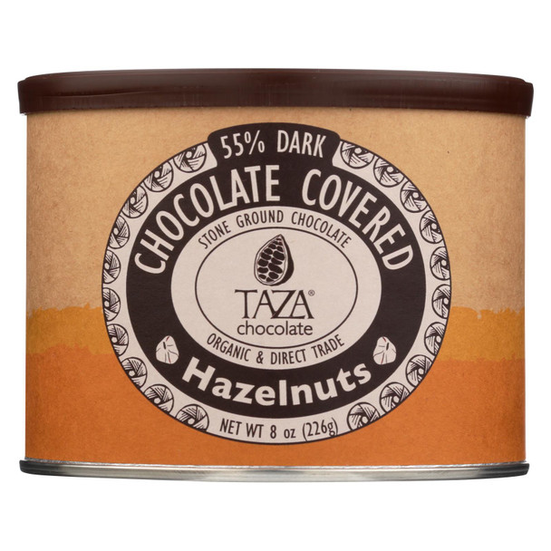 Taza Chocolate - Hazelnuts Chocolate  Covered - Case of 6 - 8 OZ