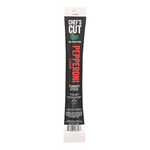 Chef's Cut Pepperoni Flavor Turkey Stick  - Case of 48 - 1 OZ