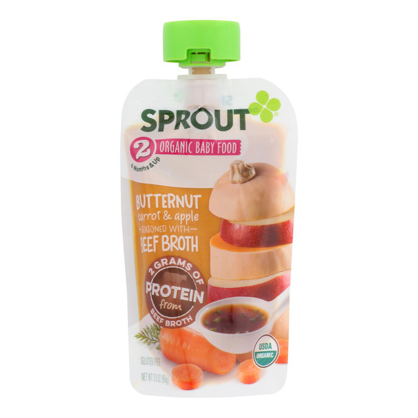 Sprout Foods Inc - Pouch Btrnt Apple Crrt - Case of 12 - 3.5 OZ