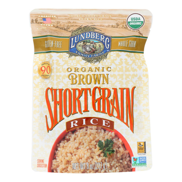 Lundberg Family Farms - Rice Short Brown - Case of 6 - 8 OZ