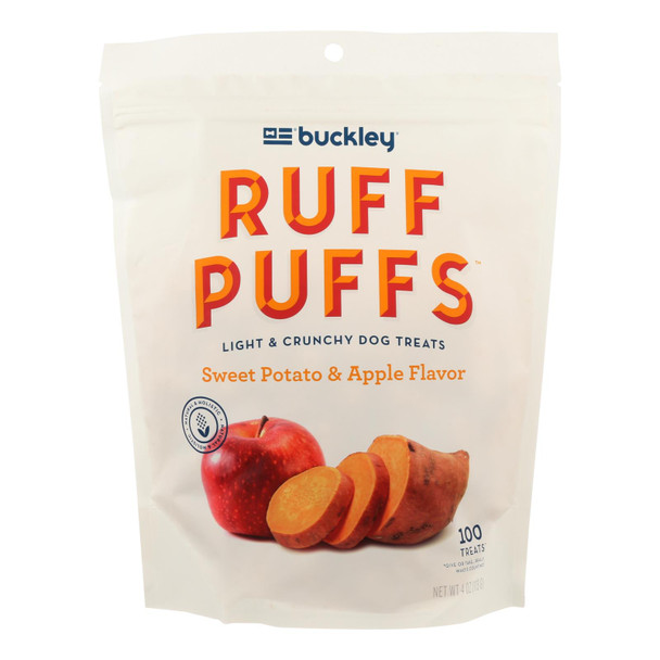 Buckley Pet Ruff Puffs Sweet Potato And Apple  - Case of 8 - 4 OZ
