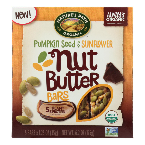 Nature's Path - Bar Nut Butter Pumpkin Sun - Case of 6 - 6.2 OZ