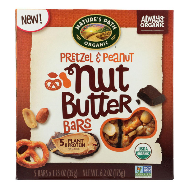 Nature's Path Pretzel & Peanut Nut Butter Bars - Case of 6 - 6.2 OZ