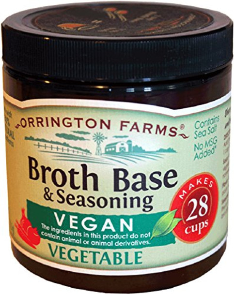 Orrington Farms Broth Base And Seasoning  Vegan Vegetable - Case of 6 - 6 OZ