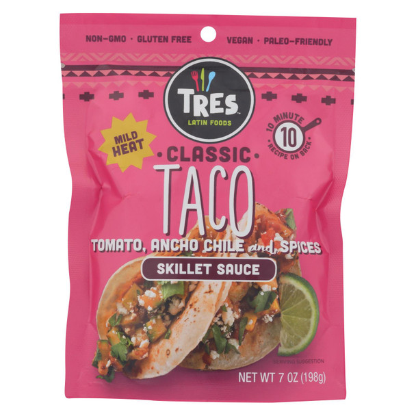 Tres Latin Foods - Sauce Classic Taco Skilet - Case of 6 - 7 OZ