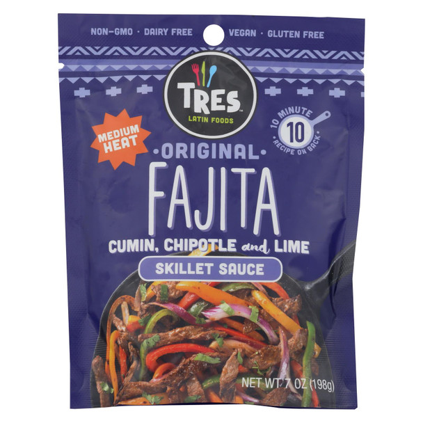 Tres Latin Foods - Sauce Original Fajita Skillet - Case of 6 - 7 OZ