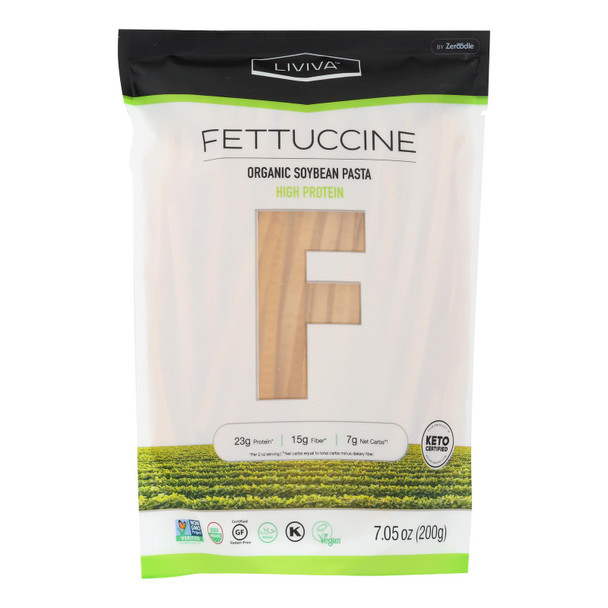 Liviva - Fettuccine Organic Soybean - Case of 6 - 7.05 OZ