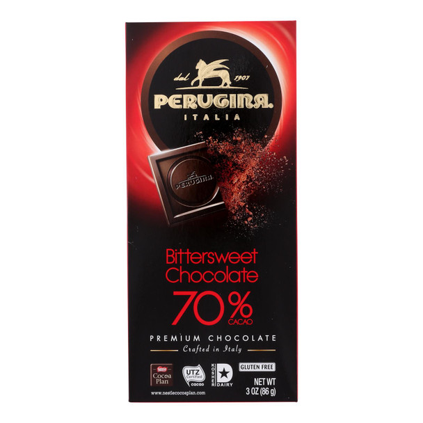 Perugina - Candy Br Bttrswt Chocolate 70% - Case of 12 - 3 OZ