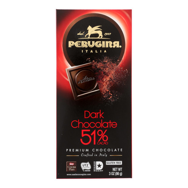 Perugina - Candy Bar Dark Chocolate 51% - Case of 12 - 3 OZ