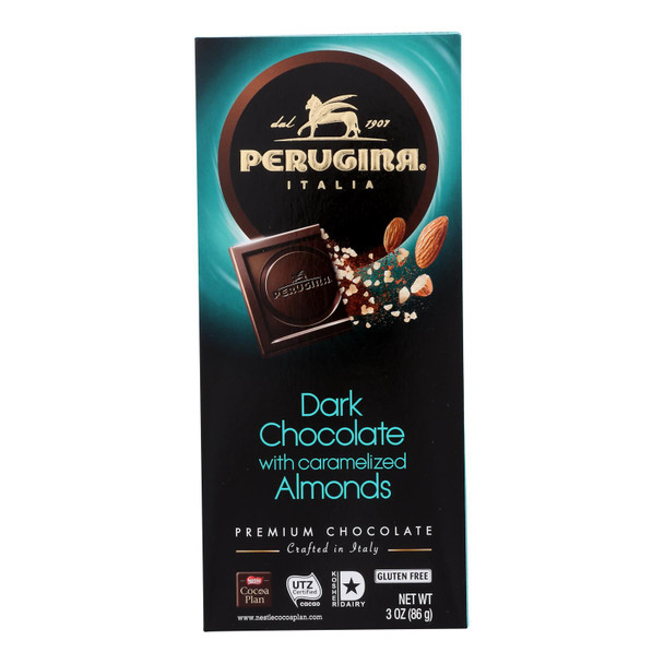 Perugina - Candy Bar Dark Chocolate W/almnd - Case of 12 - 3 OZ