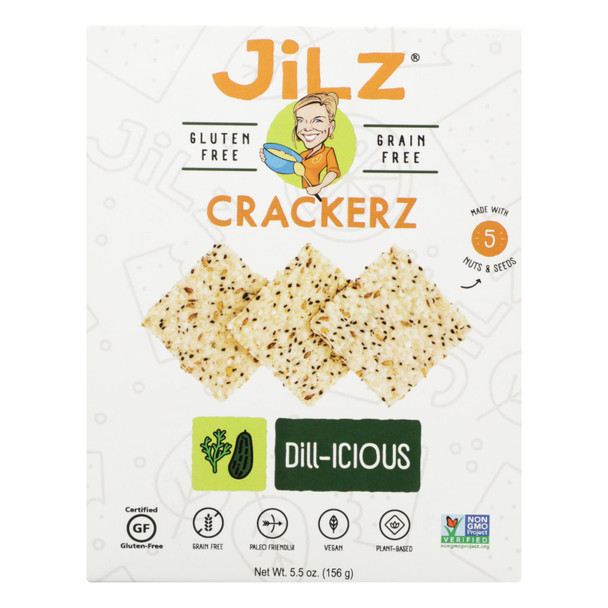 Jilz Gluten Free - Crackerz Dill-icious - Case of 6 - 5.5 OZ