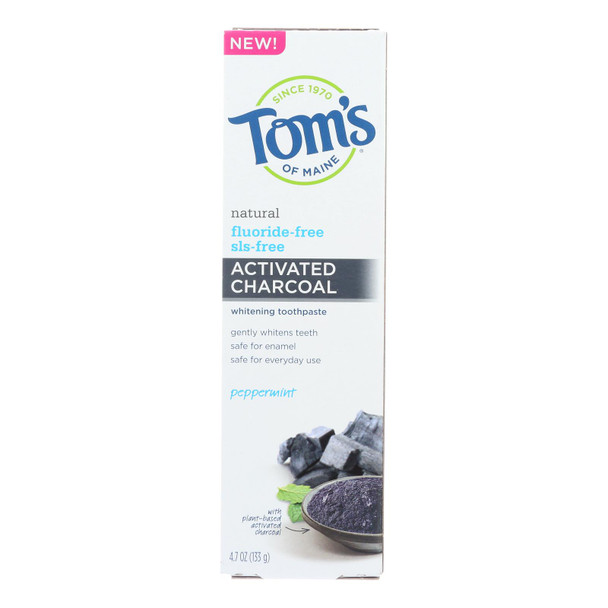 Tom's Of Maine - Tp Fat Free Charcoal - Case of 6 - 4.7 OZ