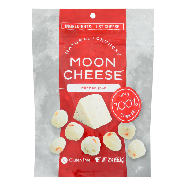 Moon Cheese's Pepper Jack Dehydrated Cheese Snack  - Case of 12 - 2 OZ