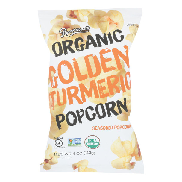 Popcornopolis - Popcorn Golden Turmeric - Case of 6 - 4 OZ