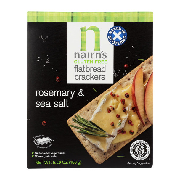 Nairn's - Flatbrd Rsmry Sea Salt Gluten Free - Case of 6 - 5.29 OZ