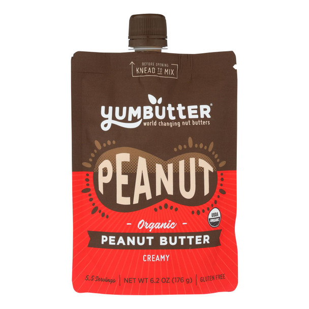 Yumbutter Creamy Peanut Butter Creamy - Case of 6 - 6.2 OZ