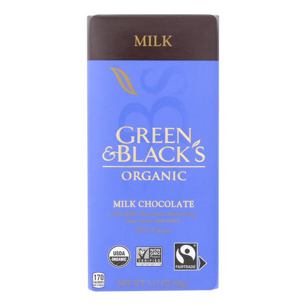 Green & Black's - Chocolate Milk - Case of 10 - 3.17 OZ