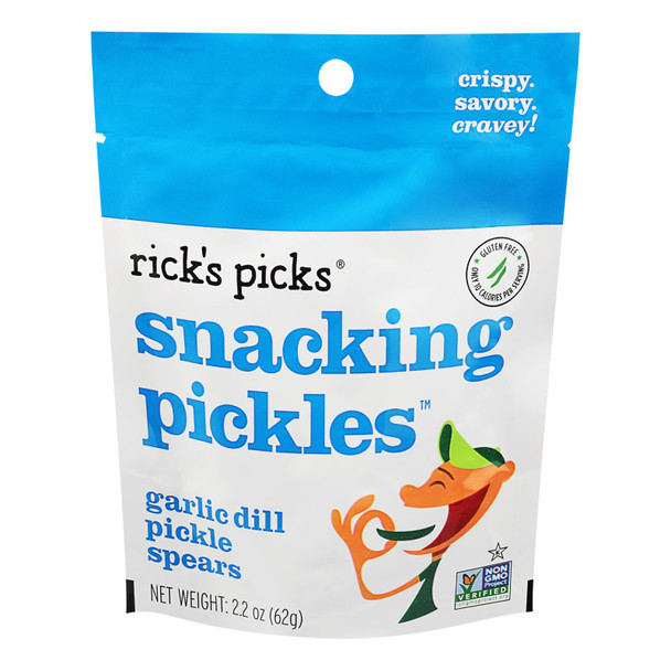 Rick's Picks - Pickle Spears Garlic Dill - Case of 12 - 2.2 OZ