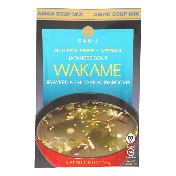 San-J Soup Wakame Authentic Japanese Soup  - Case of 36 - .56 OZ