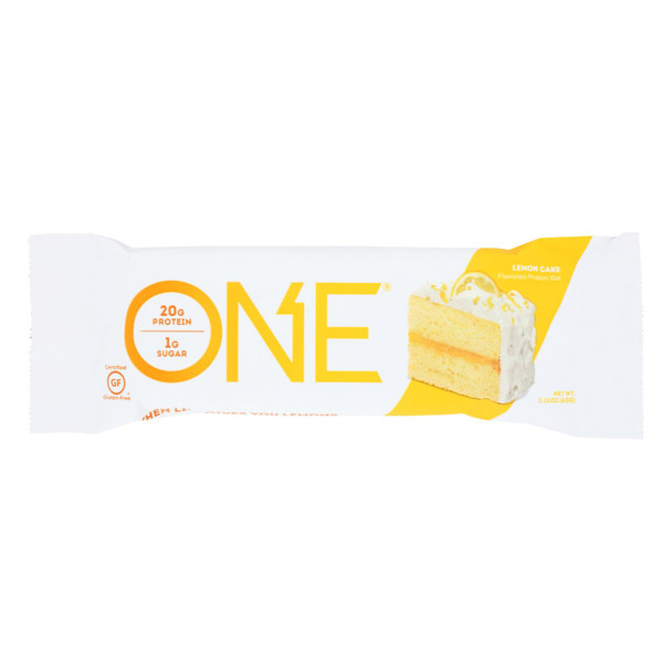 One Brands Lemon Cake Flavored Protein Bar Lemon Cake - Case of 12 - 60 GRM