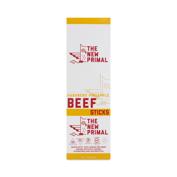 The New Primal - Beef Stick Habnro Pineapple - Case of 20 - 1 OZ