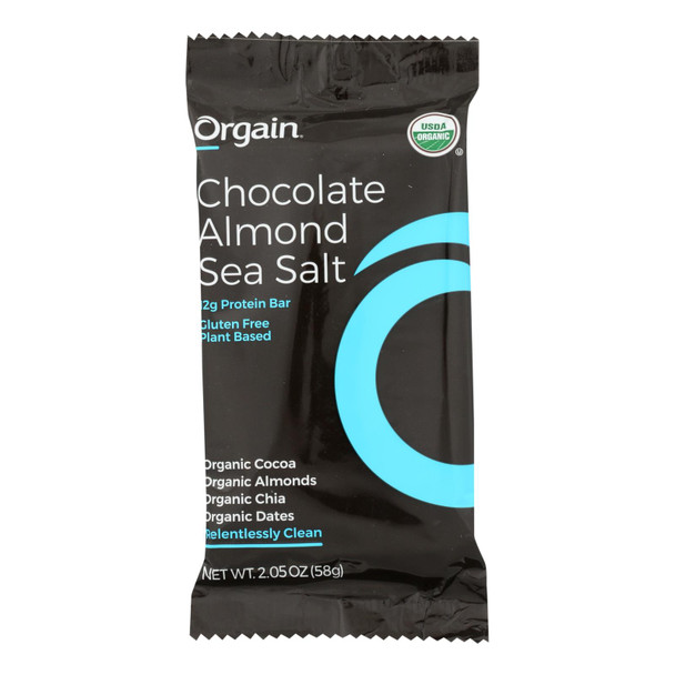 Orgain ® Chocolate Almond Sea Salt Protein Bar - Case of 12 - 2.05 OZ