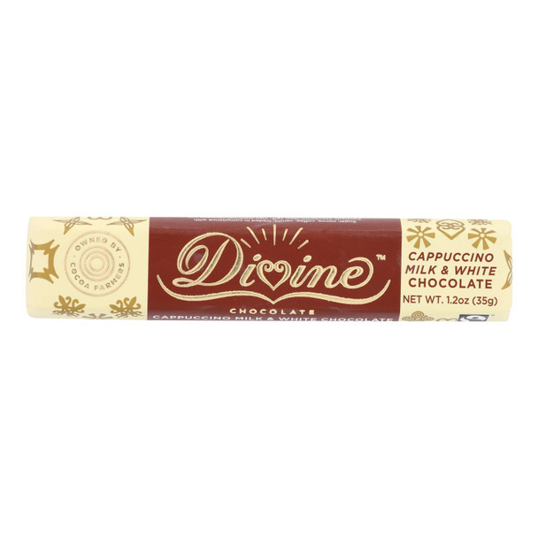 Divine - Snack Bar Chocolate Capuc - Case of 18 - 1.2 OZ