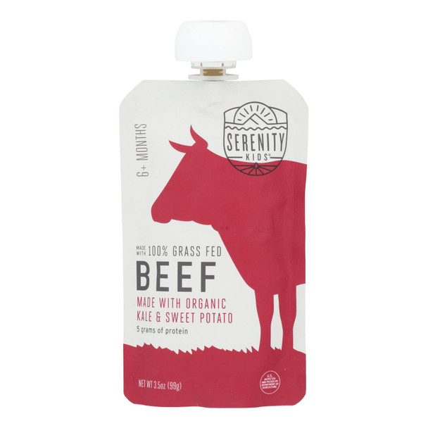 Serenity Kids Llc - Pouch Beef Kale S Pot - Case of 6 - 3.5 OZ