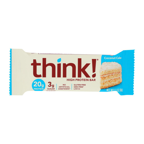 Think! Thin - Bar H-prot Coconut Cake - Case of 10 - 2.1 OZ