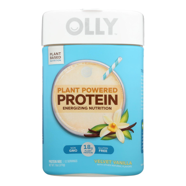 Olly Velvet Vanilla Plant Powered Energizing Nutrition Protein Mix Velvet Vanilla - 1 Each - 13 OZ