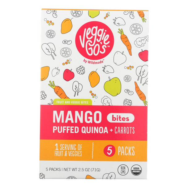 Veggie Gos - Bits Mango Qna Crt 5pk - Case of 8 - 2.5 OZ