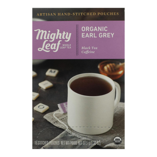 Mighty Leaf Tea - Tea Earl Grey Stched - Case of 6 - 15 BAG