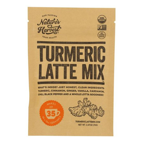 Nature`s Harvest - Latte Mix Trmrc 35 Srvngs - Case of 6 - 2.47 OZ