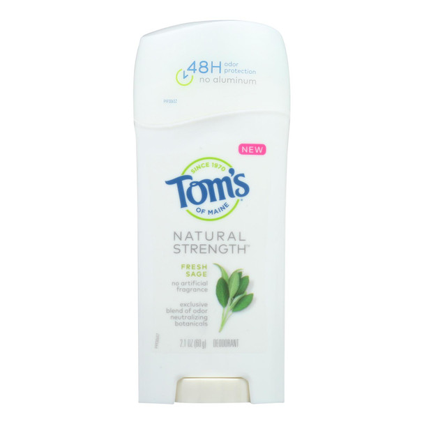 Tom's Of Maine - Deodorant Stk Ntrl Frsh Sage - Case of 6 - 2.1 OZ