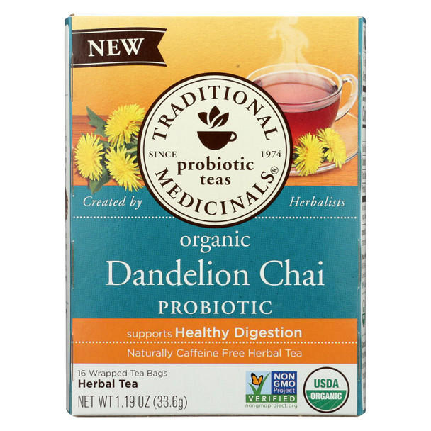 Traditional Medicinals - Probtc Tea Dandeln Ch - Case of 6 - 16 BAG